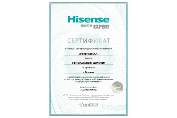 Кондиционер Hisense  Premium DESIGN SUPER DC Inverter AS-10UW4SVETG107 Wi-Fi Ready